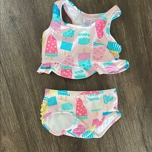Ruffle Butts Pink and Blue Ice Cream Bikini